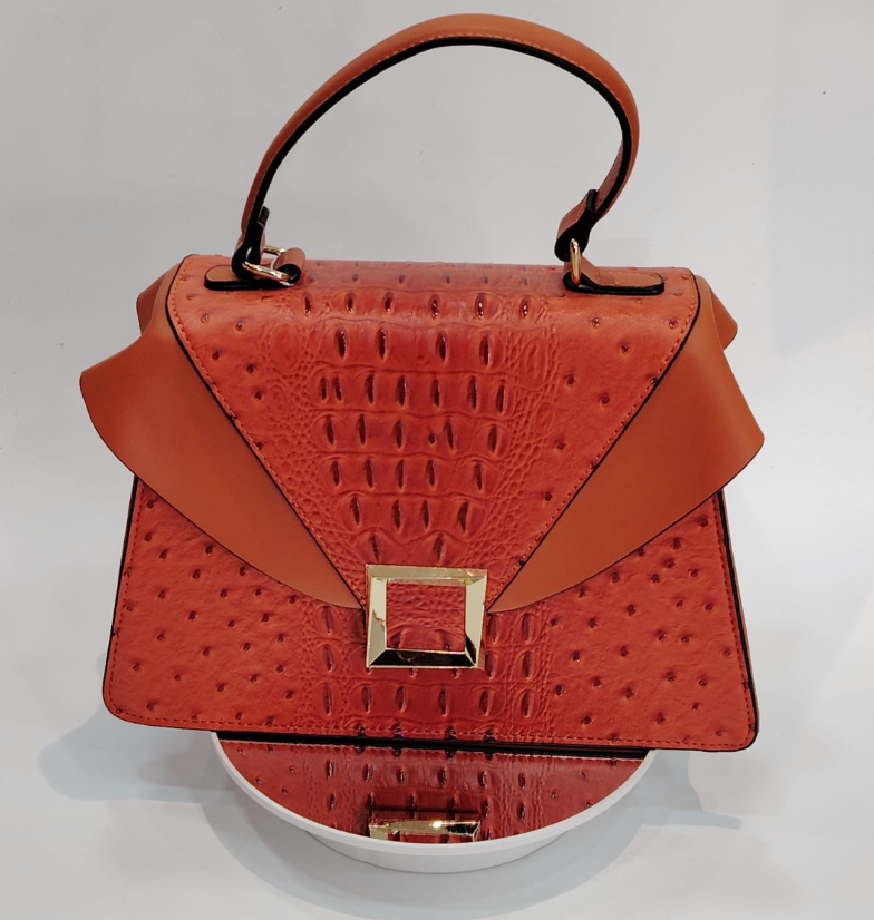 Sac coupe carrée orange