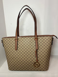 Sac beige marron motif