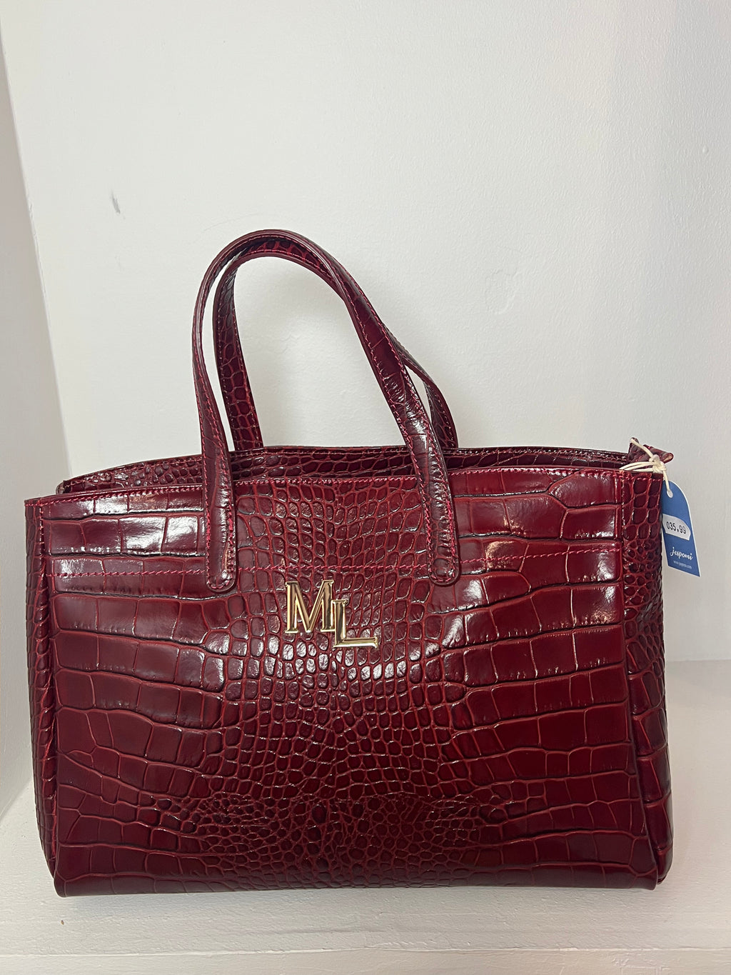 Sac rouge bordeaux croco