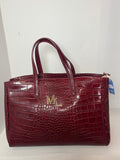 Sac rouge bordeaux croco