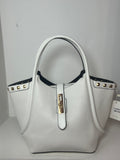 Sac blanc motif doré
