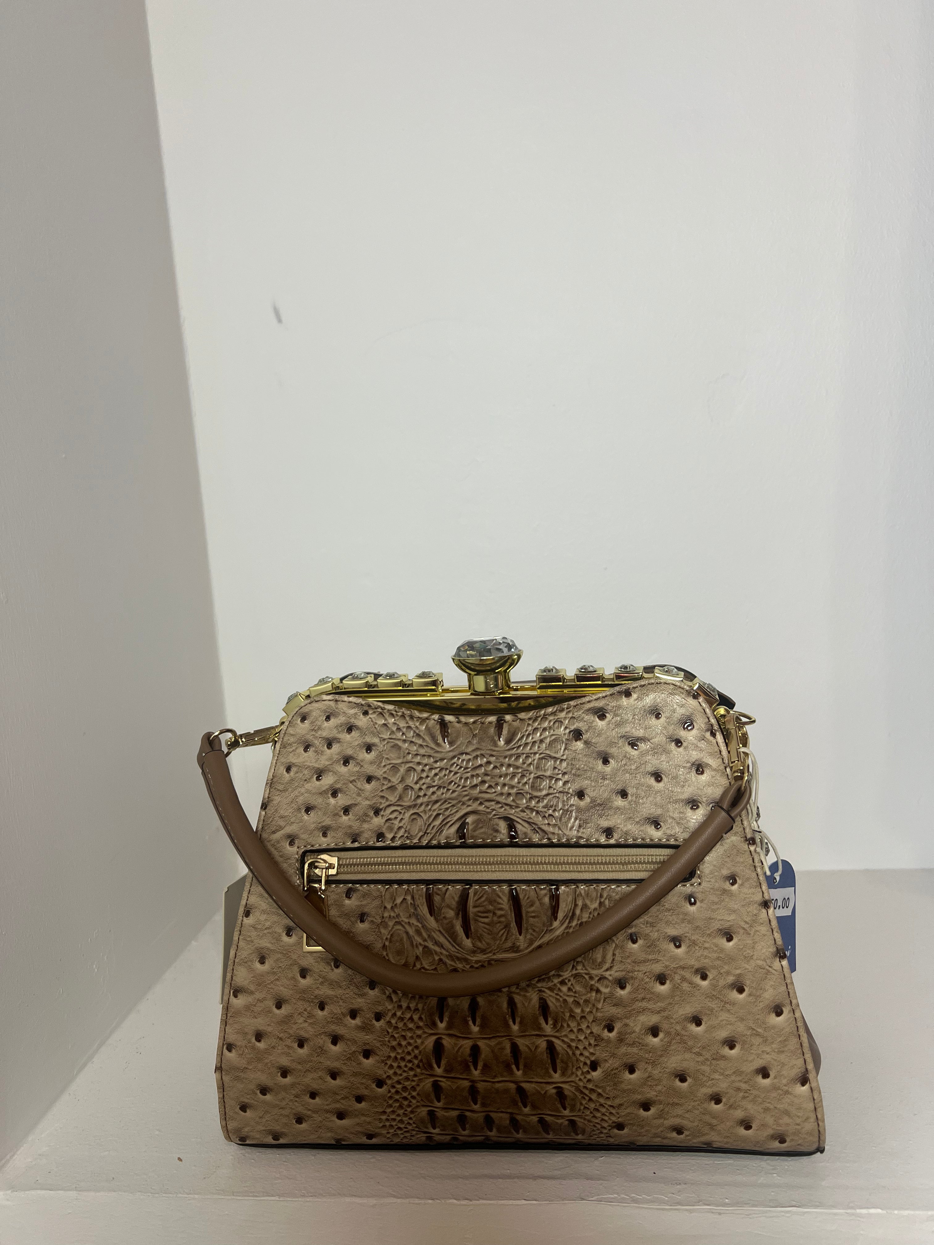 Petit sac motif beige