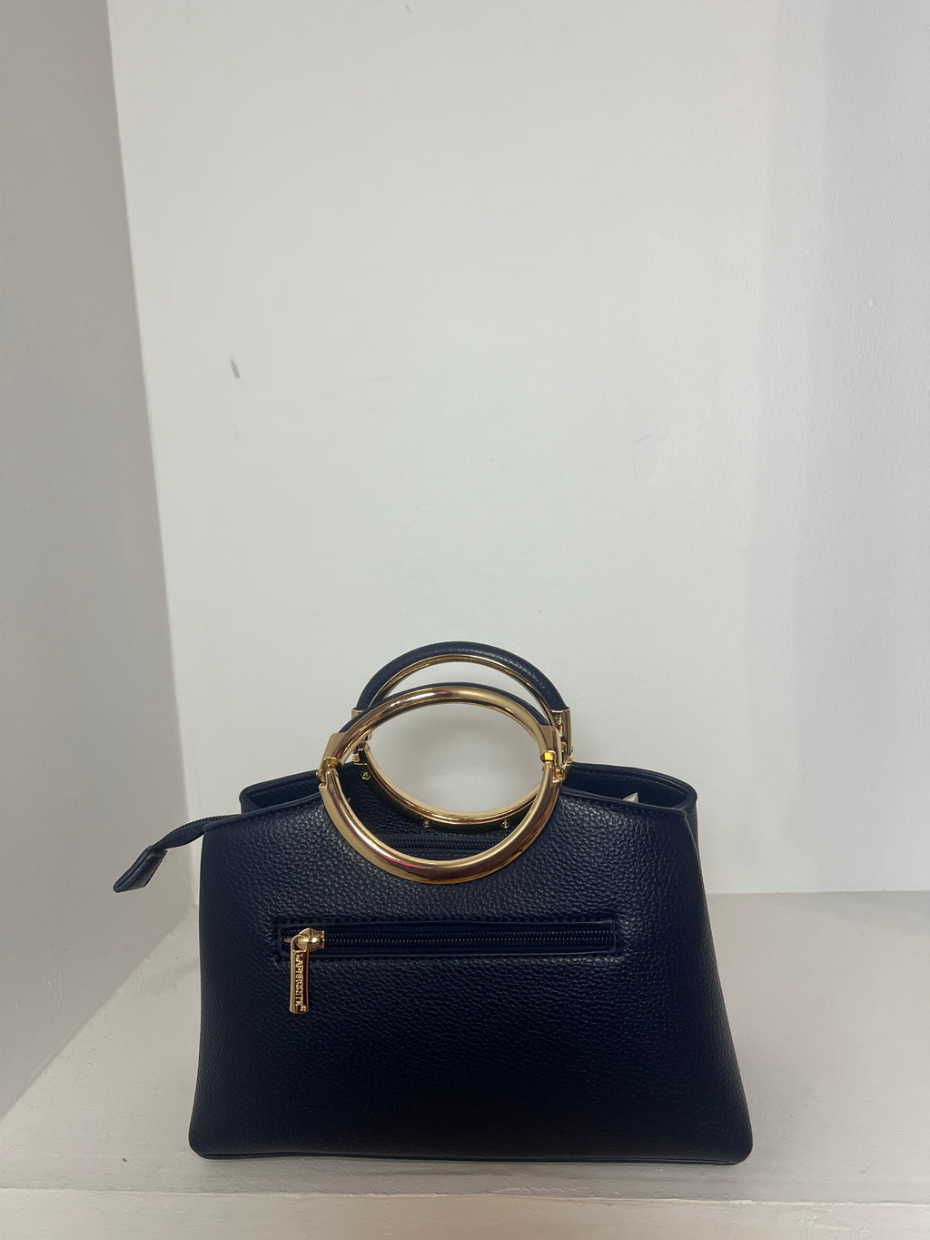 Sac bleu marine dorée