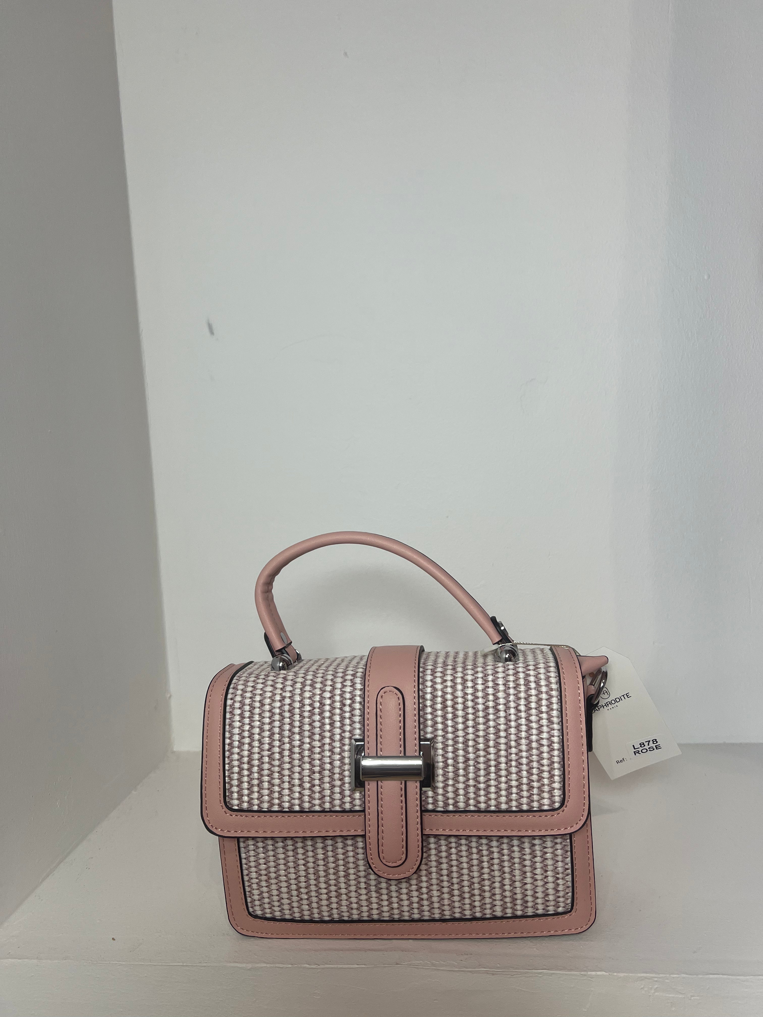 Petit sac rose motif rayure