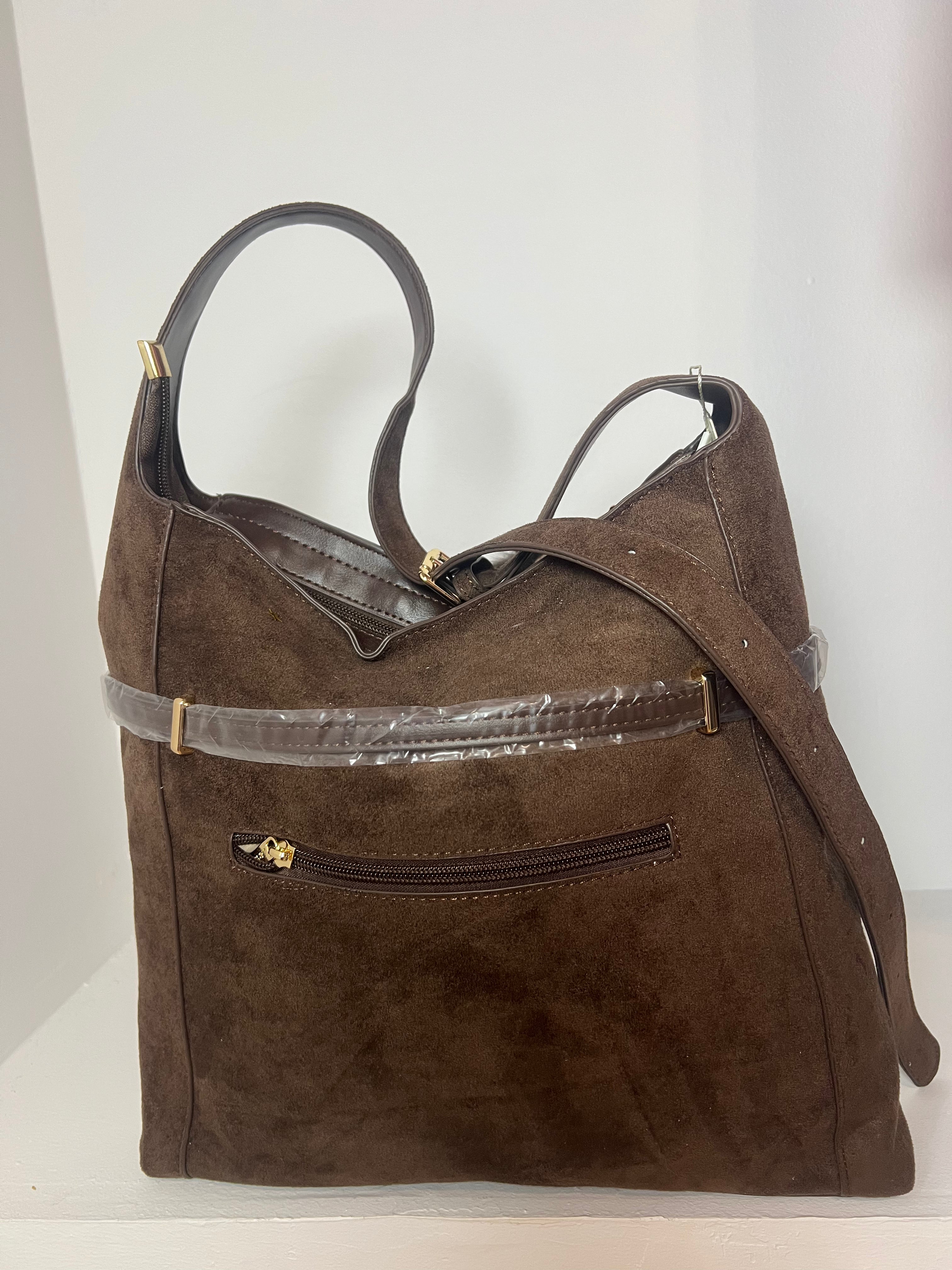 Sac marron tissu